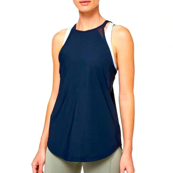 NWT Lululemon Run Off Route Tank in True Navy - Picture 1 of 10